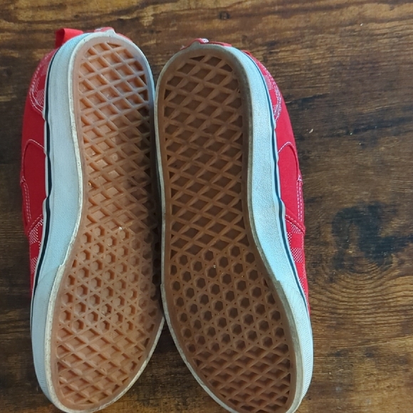 Vans Kids Red Checkered Slip-On Sneakers - Picture 6 of 6